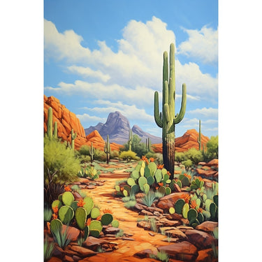Acrylic canvas of Cactus